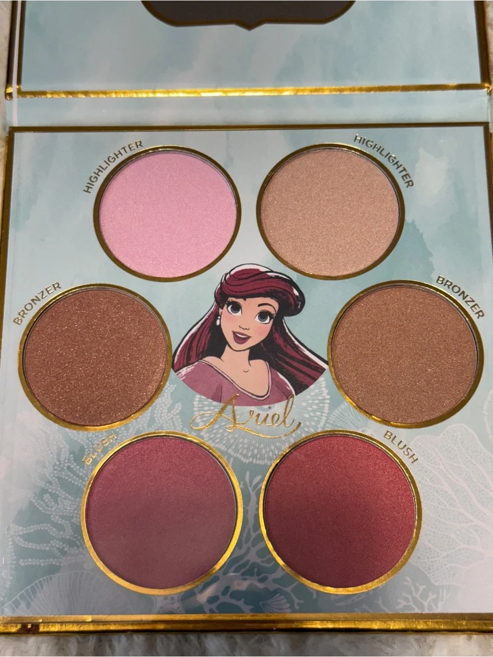 Disney Princess Ariel Complexion Palette - Pink and Gold Accents